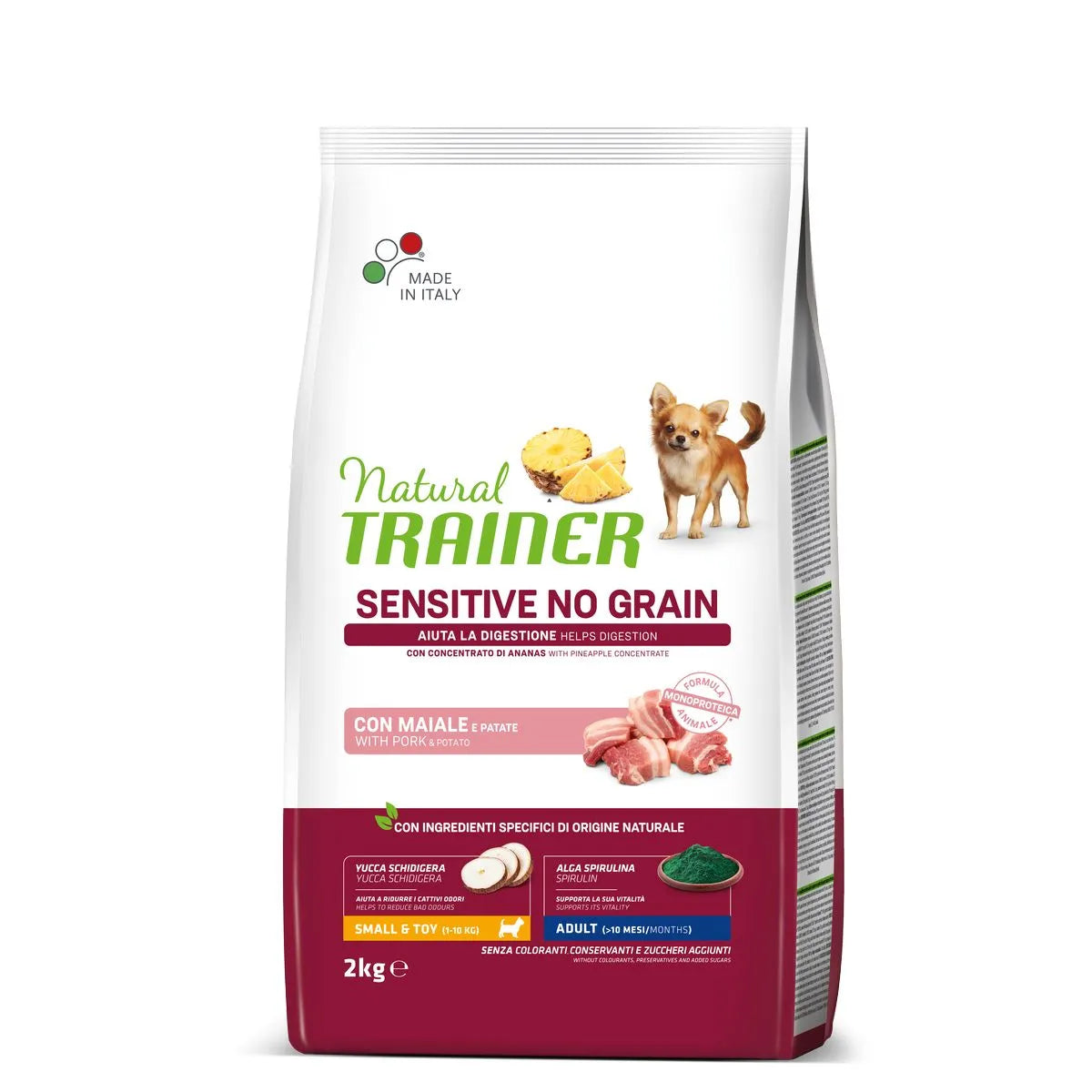 Natural Trainer Sensitive No Grain Mini Maiale 800g Natural Trainer Sensitive No Grain Mini Maiale 800g
